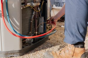 HVAC system being fixed by Diamond Air Design team member