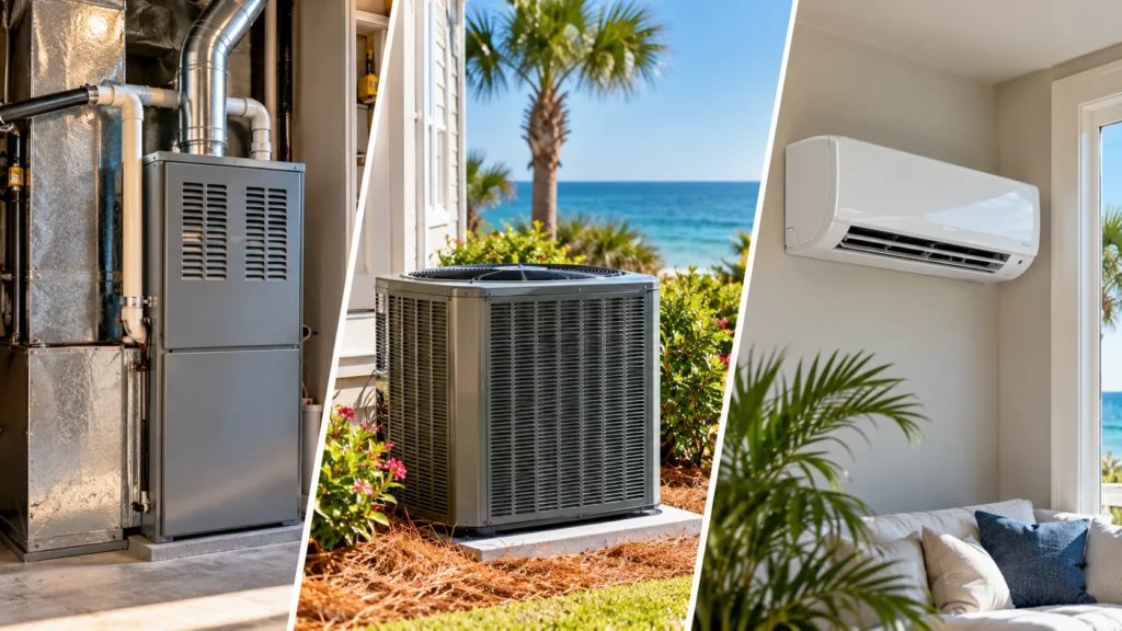 Furnaces vs. Heat Pumps vs. Mini-Splits Which Heating System Actually Makes Sense for Gulf Coast Homes