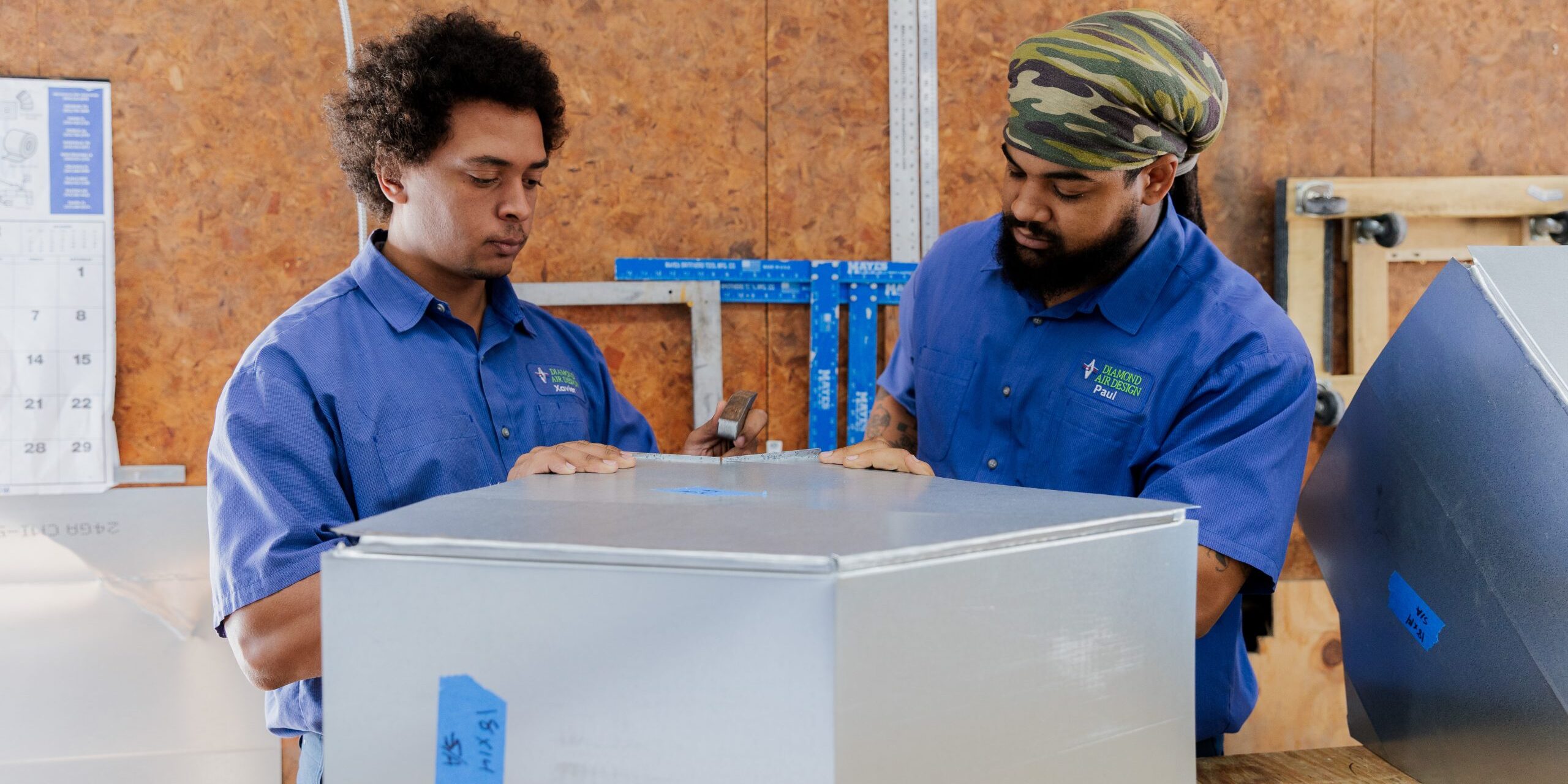 Team members working